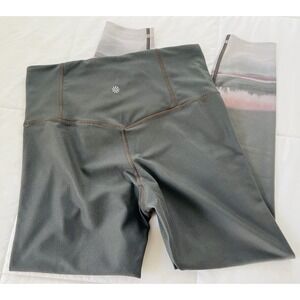 Athleta Elation 7/8 Workout Yoga Soft Dark Grey Ombre Stretch Leggings Pocket M